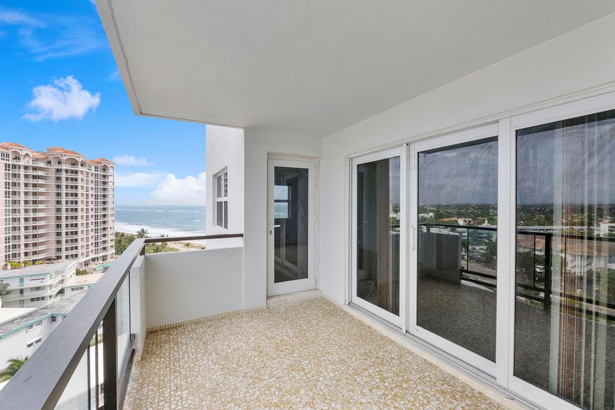 Step back in time in a much loved 2-bedroom 2-bath unit on the 11th floor with direct ocean views from both bedrooms...and from the north side of the balcony. Also see city lights, sunsets and the Intracoastal from the living area and balcony. Unit 1101 needs TLC starting with new flooring - covered by a $10,000 credit from the Seller. This is an opportunity to get into a popular building in a great location (close to the new Ritz and Waldorf Astoria) and make it your own. Views are awesome from the 11th floor. Washer/dryer in kitchen. Great split floor plan, each bedroom with closets and a bathroom. Leisure Towers will be renovating the common areas. No assessments planned. In the quaint beach town of Lauderdale by the Sea, near Ft Lauderdale and the revived Pompano Beach. Rent after one year. 90 day minimum . 2 x year.