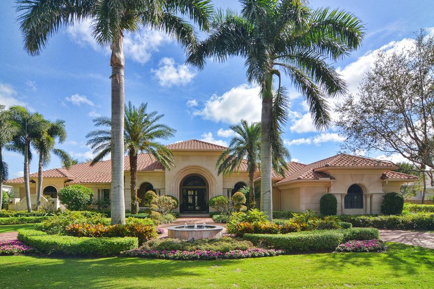 CUSTOM HOME ON 1 ACRE  WITH THE BEST VIEWS OF LAKE AND FAIRWAY OF PAR 5 12TH HOLE. THIS HOME FEATURES PALM BEACH CHARM INCLUDING SATURNIA FLOORS, GRANITE COUNTERTOPS, TOP OF THE LINE APPLIANCES, HEATED POOL & SPA. EXTENDED LANAI WITH STUNNING VIEWS OF POOL & GOLF COURSE.  IMPACT WINDOWS THROUGHOUT AND COMPLETE HOME GENERATOR. KNOWN AS ONE OF THE FINEST CLUBS NATIONALLY, OLD PALM ATTRACTS  MANY TOURING PROFESSIONAL GOLFERS DUE TO THE ABUNDANCE OF GOLF FEATURES THE CLUB PROVIDES. CLUBHOUSE OFFERS PRIVATE DINING, BAR & LOUNGE AREAS AS WELL AS CONCIERGE SERVICES. THE WELL STAFFED FITNESS CENTER WITH TOP OF THE LINE EQUIPMENT CAN'T BE MATCHED.  WITH THE ONSITE SPA, THE OLD PALM COMMUNITY IS TRULLY A PARADISE FOR GOLFER OR NON-GOLFER ALIKE.