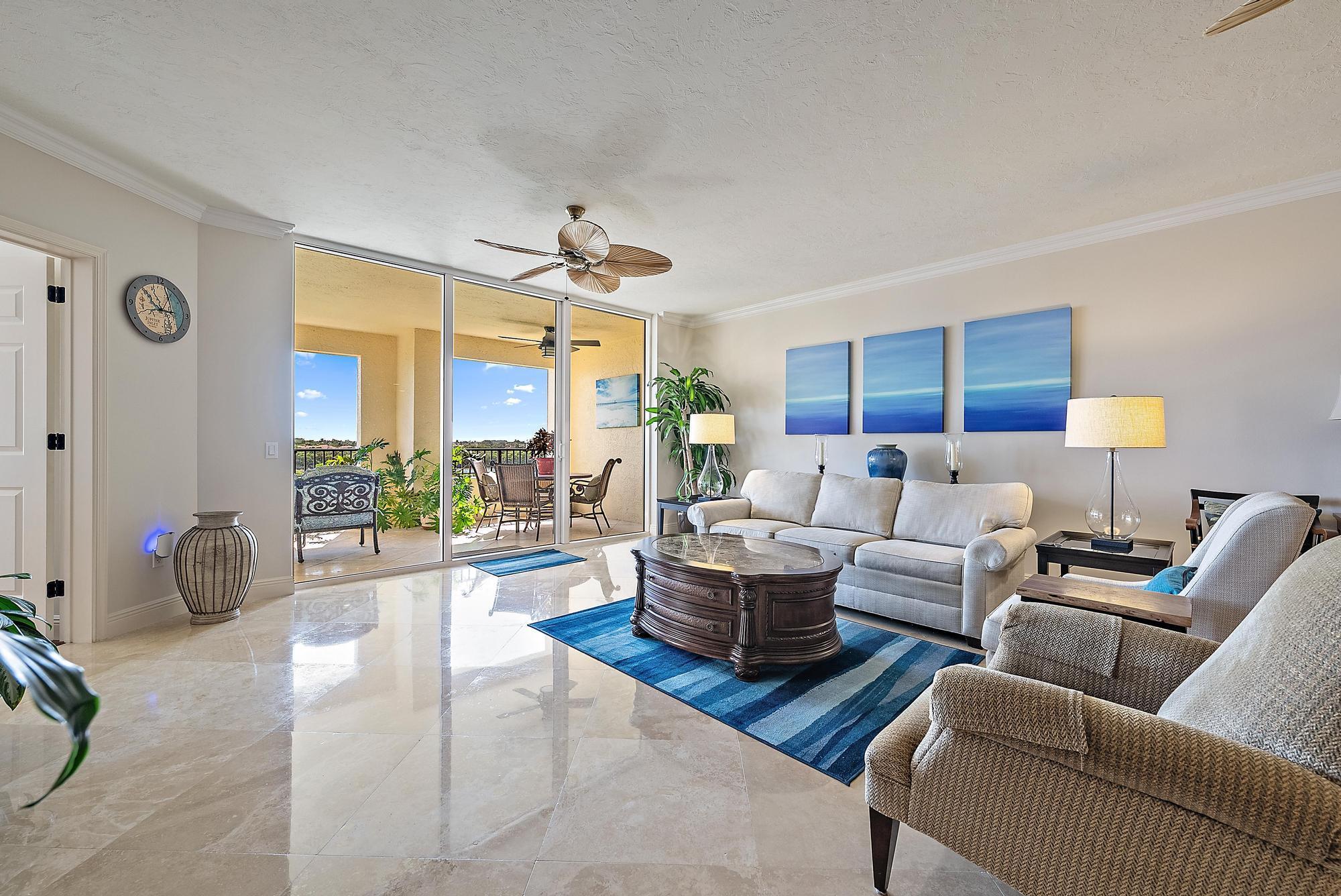 Whether you are seeking a peaceful retreat or a vibrant waterfront lifestyle, this fourth-floor residence in the coveted Admiral Building at the Jupiter Yacht Club offers the best of both worlds. Meticulously maintained and beautifully appointed, the spacious three-bedroom, three-bathroom layout provides the perfect balance for entertaining or simply enjoying a quiet evening at home. A grand salon, a formal dining area and the open kitchen with breakfast bar, provide comfort and flexibility for year-round or seasonal living. Step out onto a very private, covered patio with panoramic views of the Intracoastal and mesmerizing sunsets. Offered in move-in-ready condition, this exceptional waterfront condo retains the value of peaceful living while being conveniently close to everything.
