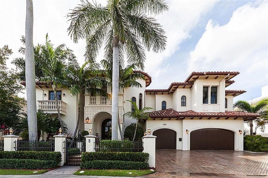 Impeccable custom home on one of Las Olas Best streets and canals. Impact windows, elevator, generator, 3 car garage with room for lifts, marble floors, gourmet kitchen, lavish dual master baths. Large pool and new dock on deep water canal.  Close to Las Olas ships and beach. Best value per square foot. Owner motivated.