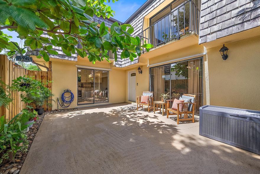 Welcome to this beautifully updated townhome in the heart of Palm Springs! This spacious 2-bedroom, 2 bath unit features a bright, open layout with modern finishes throughout. The kitchen has been tastefully renovated with sleek cabinetry, stainless steel appliances, and granite countertops. Both bedrooms offer private balconies and generous closet space, while the updated bathrooms showcase contemporary fixtures and stylish tile. Enjoy indoor-outdoor living with your large private courtyard, perfect for entertaining, gardening, or relaxing. Additional updates include fresh paint, new flooring, and upgraded lighting. Conveniently located near shopping, dining, parks, and major highways, this move-in ready home offers the best of comfort and convenience.