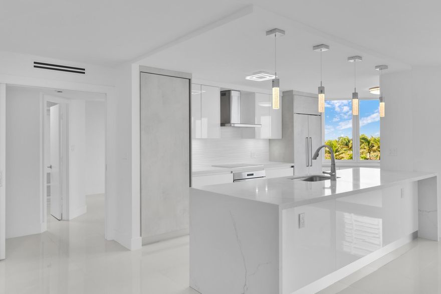 Stunning beachfront residence where sweeping ocean views and tranquil Japanese gardens create a true private sanctuary. Thoughtfully designed for refined living, this contemporary home features an open-concept layout with high-end finishes throughout. Highlights include an expansive terrace ideal for entertaining, a sleek modern kitchen with custom cabinetry and premium appliances, elegant porcelain flooring, and a desirable split-bedroom floor plan for added privacy. Residents enjoy five-star, resort-style amenities including a contemporary lobby, elegant social lounge, state-of-the-art fitness center, two tennis courts, pickleball, and complimentary beach chair and umbrella service. Ideally located just moments from Boca Raton's finest dining, upscale shopping, and cultural attractions.