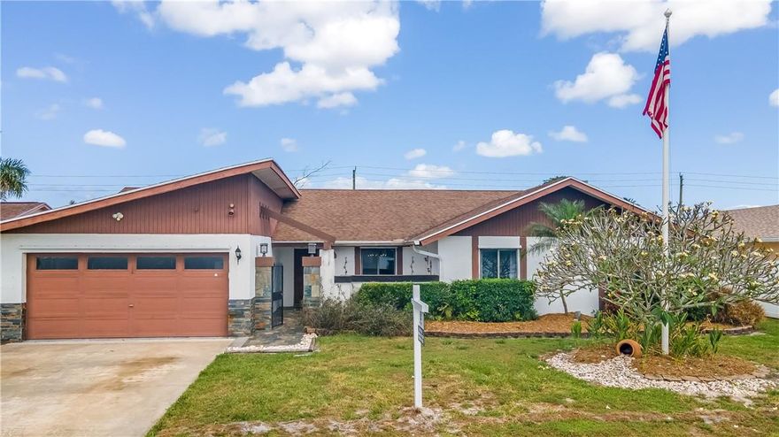 Looking for an affordable home with lots of POTENTIAL? Well here it is! Where else can you find a 4 bedroom with an office space or 5th bedroom option and pool plus 2 car garage, roughly 2200sqf under air, for this price in this current market? This home is listed WELL BELOW market value giving the new prospective buyer(s) equity to renovate to their liking, or flip for a profit. This home has a split floor plan with spacious bedrooms, vaulted ceilings in kitchen and living room, entertainment room with pool table, and covered built in bar perfect for the summer months to enjoy the private screened in pool. No rear neighbor. Interior is all original. Roof 2006 with no leaks.Don't miss out on a steal of a deal!!! NO FHA loans.....