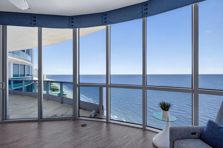 Oceanfront Penthouse! Sophisticated coastal living in this 3-bed, 4.5-bath custom designed condo at Aquazul, Lauderdale-by-the-Sea. Spanning 2,572 SF; Private Elevator entry, floor-to-ceiling windows, panoramic ocean views & three balconies boast sunrise & sunset vistas. High-end finishes include Italian cabinetry, marble floors, Venetian plaster and a custom wet bar w/wine fridge, ice maker(Penthouse units enjoy higher ceilings than non-Ph units). Primary suite offers an oversized walk-in closet and spa-inspired bath with Jacuzzi tub and shower. Resort-style amenities include beach service, oceanfront pool, fitness rooms, saunas, tennis/pickleball court, dog park, BBQ area and 4 parking spots w/ EV access. Pet-friendly. Whether you're relocating  or upgrading your lifestyle, this is it!