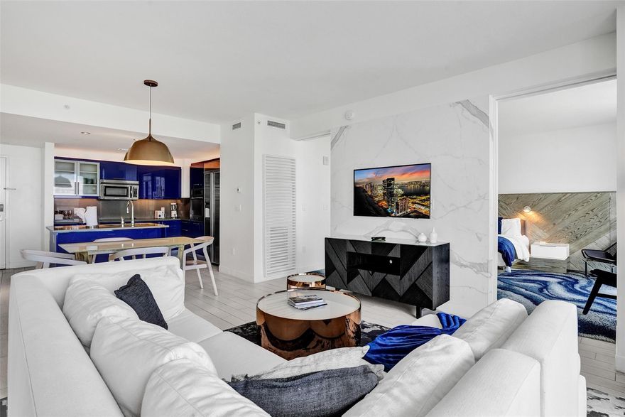 Available Starting February 2026!  Gorgeous and spacious 2 BR 2 BA with sweeping panoramic ocean and water views from the 18th floor of the W luxury condo Hotel in central Fort Lauderdale Beach.  This open floor plan with each of two en suite bedrooms is ideal for both living and entertaining.  The  wide open spaces, the top line kitchen and baths, tall ceilings and extensive balcony along with luxury soundings all capture the unique vibe unique to only the best first class beach resorts.  An attentive, staff , two heated swimming pools  as well as direct ocean access and indoor parking and laundry make this the "ideal" for  beach living in South Florida. All utilities included in rental amount.  Can rent monthly, seasonally or annually; discounted for multiple months.