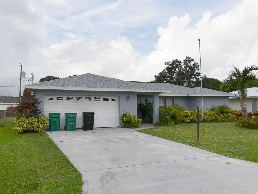 This CBS Pool Home has it All !
Centrally located with easy access to Shopping, Hospital, !/2 block from SE Crowberry Drive and North Fork of the St. Lucie River.
Spacious Interior features Large Master Suite, and Huge Family Room Plus a Completely Renovated Kitchen.
New Architectural Shingle Roof was Installed in July 2022.
Solar powered Electric and New A/C and Hot Water Heater installed July 2022 Too ! Exterior boasts a Large Screened in Pool that was Refinished Plus New Tile in 2024.
Oversized Porch Area is Perfect for Entertaining. 
WOW New Hurricane Impact Windows Installed in 2025. 
Who Could ask for anything more ?
Priced to Sell Quickly ! 
House will be available for showings very soon !
