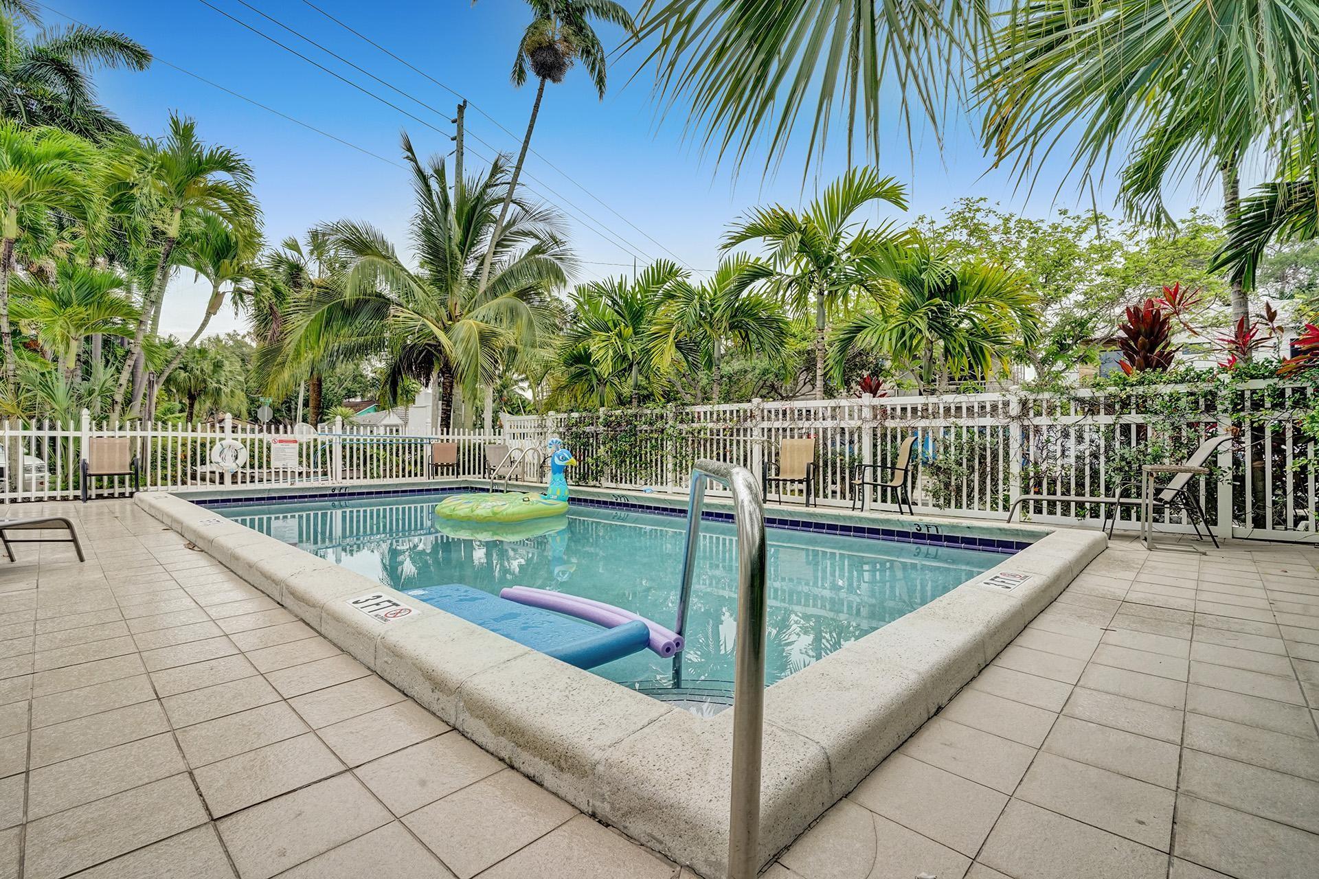 Fully-furnished apartment. Live in the heart of Victoria Park, just minutes from the beach, Las Olas, Downtown Fort Lauderdale, shops, and top restaurants. This updated ground-floor unit features a modern kitchen with granite countertops, wood cabinetry, and stainless steel appliances, as well as white ceramic tile floors, impact-resistant windows, and central air conditioning. Enjoy a freshly painted interior, an upgraded bathroom, and the convenience of parking right at your door. The well-maintained community offers tropical landscaping, a private pool, and on-site laundry facilities.