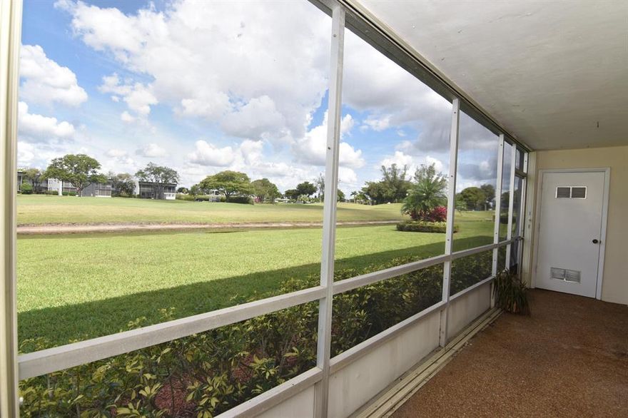 Don't miss this updated, first floor unit with wide open golf course and canal views. It has a wide plank tile flooring throughout with all baseboards being replaced. The kitchen has been updated with all wood cabinetry, stainless steel appliances which includes an undermount s/s sink and granite counters. The master bedroom has a large walk-in closet and a master bath with custom vanity and separate shower. The guest bath does have a shower / tub combo and has a stackable washer / dryer in it. The screened patio measures over 23ft long, which adds a lot of outdoor living space. It also has accordion shutters, all around, for your protection. Piedmont J has paver walkways and does have an elevator. There is a mandatory $1,500 capital contribution for all buyers.