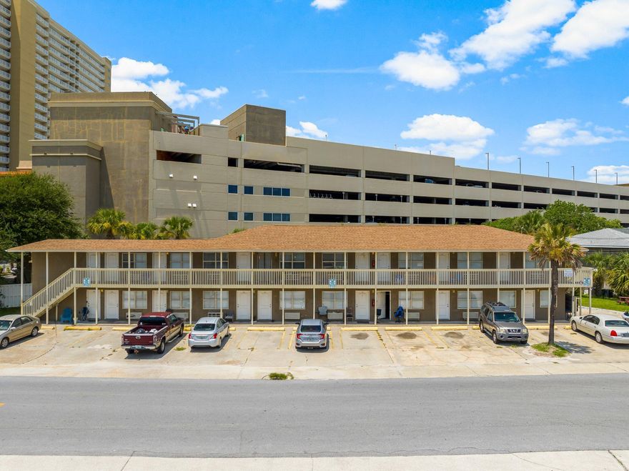 644 W Caladium Circle presents a rare, high-performing investment opportunity in a premier beachside location. This fully refreshed 26-unit complex features 22 studios, two 1BR/1BA units, and two 2BR/1BA unitsa''each updated with new paint, composite flooring, modern fixtures, refreshed bathrooms, and upgraded appliances. A consistently strong occupancy rate ensures immediate Day-One cash flow, further enhanced by an income-producing onsite laundry facility that adds to overall revenue. Ideally positioned directly across from the Gulf with beach views and easy walkability to dining, shopping, Pier Park, Topgolf, and easy access to Dolly Parton's Pirates Voyage Dinner & Show, this property offers exceptional potential for both long-term and short-term rental strategies.