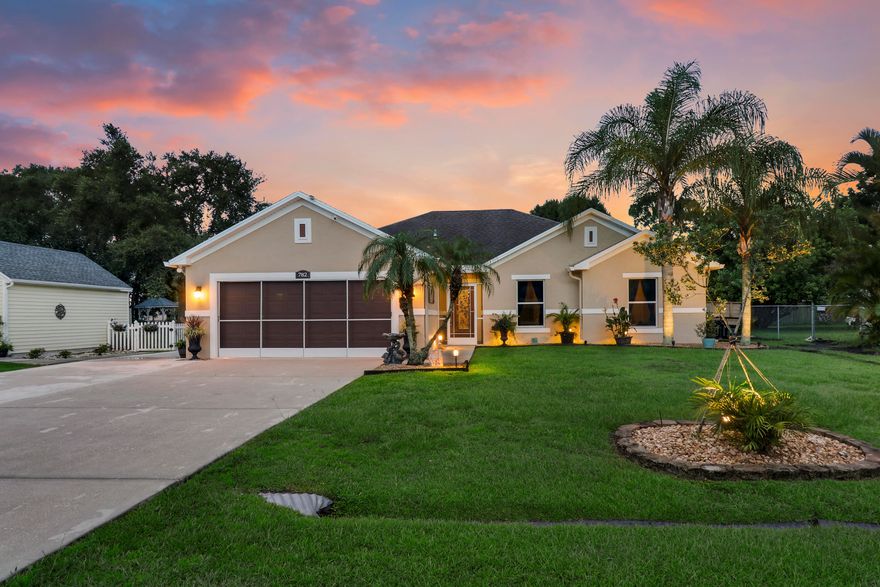 This house is a VIBE! Discover this CBS 3/2 located in the heart of Port Saint Lucie! Talk about Florida living at its finest or Air BNB Potential! This home has the ultimate backyard! Pool, Decking, Landscaping, Fire Pit, Fountains, Sunshade, and Grill Gazebo. Can you ask for more?! All custom lighting!  Control lighting, pool, and fountains via smart phone! This house is ideal to host all your parties or to enjoy some R & R at this tropical oasis. Fully Fenced in for ultimate privacy. New Air Conditioner 2021. New Appliances 2020. 2023 Washer and Dryer with 5 year warranty. New garage door opener, upgraded fans, remodeled bathrooms, smart lock, new smoke detectors. Impact window in front door and full hurricane shutters. Privacy Screen in garage, extended driveway, room for RV or Boat. Car Washing Station on Side! Shed in backyard for additional storage. Home is conveniently located close to shopping, restaurants, I-95. Don't miss out on this slice of paradise!