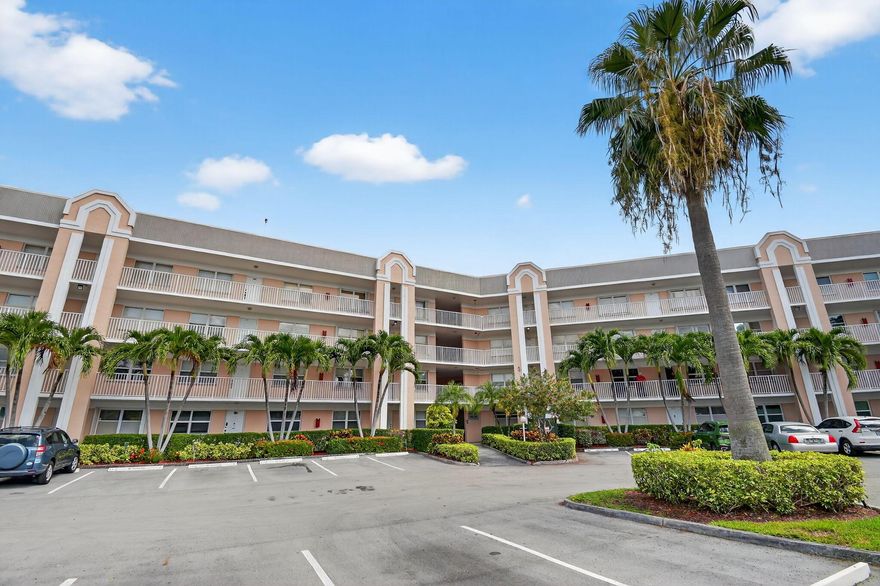Largest corner penthouse in the Island of Sunrise Lakes--elegantly upgraded and redesigned for elevated 55+ living. The third bedroom has been converted into a formal dining area with built-in wet bar, easily restored if desired. Features include hurricane-impact windows with remote shades, porcelain tile floors, pull-out cabinetry, premium stainless appliances, and a separate laundry room with full-size Maytag washer and dryer. Enjoy lake views from every room, newer A/C, LED lighting, and updated electrical. Resort-style amenities include clubhouse, gym, pool, golf, theater, and more--no extra fees. See Doc Tab