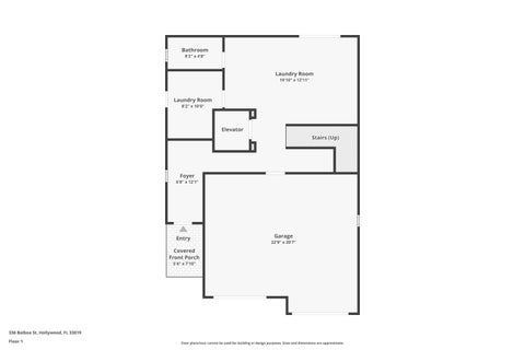 Tiny photo for 336 Balboa Street, Hollywood, FL 33019 (MLS # B26080656)