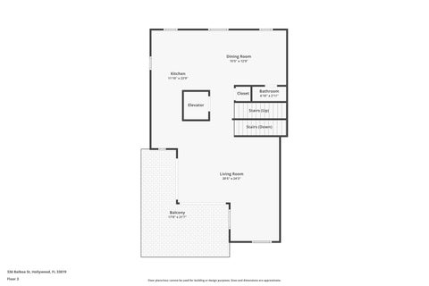 Tiny photo for 336 Balboa Street, Hollywood, FL 33019 (MLS # B26080656)