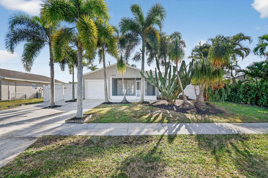 Welcome to this beautifully updated 3-bedroom, 2-bath pool home in the heart of Royal Palm Beach! Featuring a 1-car garage, screened-in pool, fully fenced yard, and spacious driveway, this home checks all the boxes. Enjoy peace of mind with a new roof and an AC only 3 years old. Inside, you'll find an updated kitchen and bathrooms with granite countertops and stainless steel appliances. Perfect for entertaining or relaxing, the private backyard offers Florida living at its best. No HOA and priced as the lowest-priced pool home in Counterpointe Estates, this is a rare opportunity you don't want to miss. Schedule your showing today!