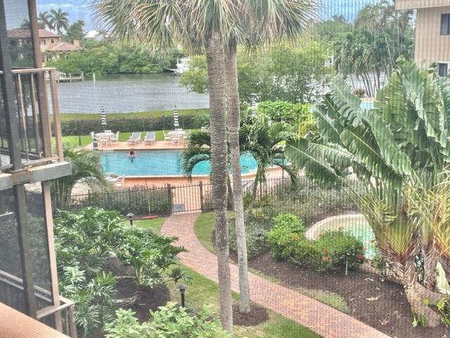 Beautiful 2/2 condo in Southgate building. Tastefully furnished turnkey unit. Glossy tile throughout. Balcony with tropical peaceful garden views. Deeded beach access just across the street. Lovely pool area near intracoastal. Sauna steam room to enjoy.. Close to Plaza Del Mar shopping and restaurants, Publix grocery store and Ice cream bar! Ocean Ave bridge to Lantana fishing harbor and restaurants. Doorman building.