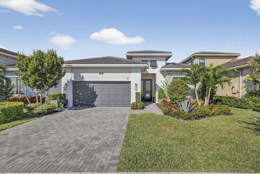 Prestigious 55+ new Cresswind community at Westlake offering a spacious open DANIA model floor plan 3 yr new CBS, 4th bedrooms is den, 3 full baths plus an office/Den. Over $120,000 worth of upgrades featuring gleaming quartz counters in Kitchen w/ a massive 9.4 x 3.9 Island with Quartz countertop all w/ beautiful veining, gas cooktop, kitchen fit for a chef! Glass impact sliders lead to your private covered lanai fully equipped w/ gas summer country kitchen & HEATED SPA SCREEN extended paver patio all screened. Recessed lighting throughout home, marble look tile floors, all stainless-steel GE profile appliances, undermount kitchen lighting, 42'' soft close cabinets & draws in kitchen, impact windows, tray ceilings, **SEE Documents' ADDENDUM*-4TH Bedroom DEN