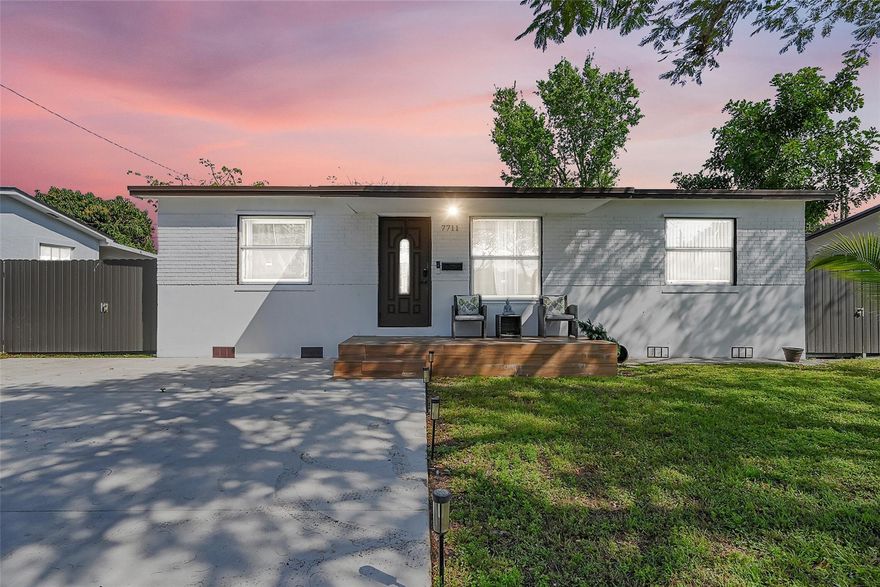 Welcome to this charming single-family home in Hollywood, FL! Main home features 3 bedrooms and 2 bathrooms, with a spacious living area. The kitchen is beautifully designed with white cabinets, light tile floors, and stainless steel appliances, creating a functional and stylish space. Step outside to the spacious backyard, complete with a patio and a storage unit. Whether you're hosting a barbecue or simply enjoying the sunshine, this backyard has it all with lots of room to build your own pool. Great investment opportunity with an efficiency that has a full bathroom, its own entryway. Located in a desirable community, this property offers a fantastic opportunity to live the Florida lifestyle. Don't miss out on this gem! Near all major highways, shops and restaurants, and Hollywood Beach.