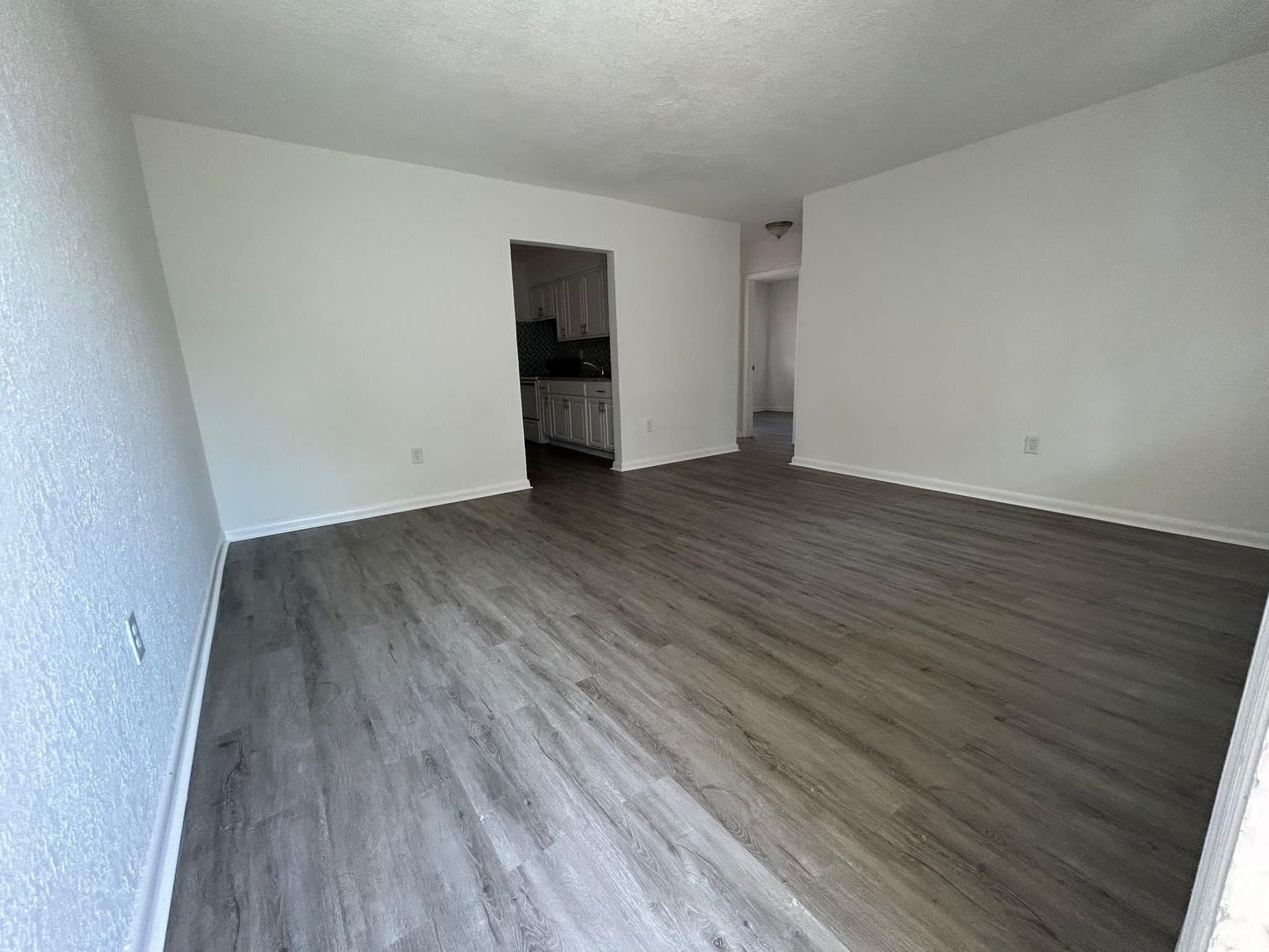 Beautiful 2 bedroom 1 bath unit. The apartment has been professionally painted and cleaned and is move in ready. The unit features luxury vinyl flooring throughout the entire unit. Modern bathroom. Freshly painted cabinets. Tenants must have minimum 600 credit score. Asking First Month and 1 Security Deposit, only 2 months to move in.
