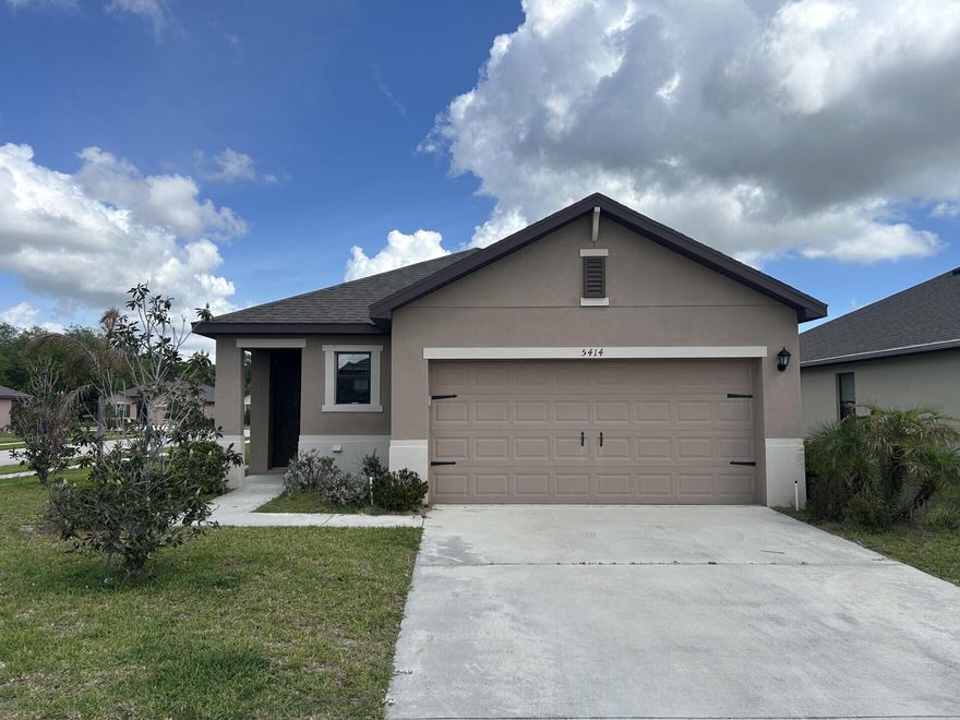 Discover this 3 bed, 2 bath CBS home on a desirable corner lot! This well-designed one-story residence offers a spacious open-concept layout with a split floor plan for optimal privacy. The granite kitchen, complete with stainless steel appliances, overlooks the living area and covered patio, making it ideal for both daily living and entertaining .The private owner's suite is tucked at the back with its own ensuite bathroom. Two additional bedrooms share the second full bath. Enjoy durable vinyl flooring throughout the main areas, inside laundry, and solid CBS construction for lasting peace of mind .The corner lot provides extra yard space, better light, and added privacy from multiple sides. Move-in ready and thoughtfully laid out.