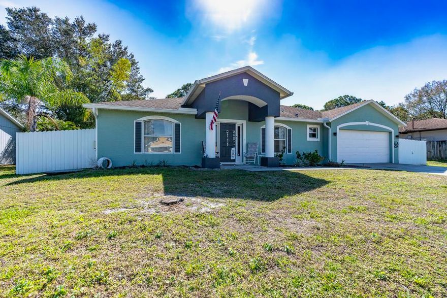 This beautifully updated 4-bedroom, 2-bathroom CBS home, built in 2006, offers modern style & a prime location in the heart of Port St. Lucie. Designed w/ a contemporary grey & white color palette, the home features tile flooring throughout & an open, split floor plan that enhances space & functionality. The updated kitchen boasts white cabinetry, granite countertops, a spacious island, & stainless steel appliances, making it perfect for cooking & entertaining. The large master suite includes a walk-in closet & an updated en-suite bath w/ a granite vanity, dual shower heads. The second bathroom has also been tastefully upgraded. Additional features include newer fans & lighting throughout, and 2022 AC unit. Call us today for a private tour!