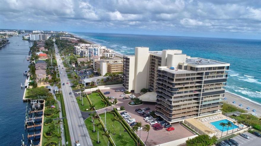 LIVING AREAS HAVE DIRECT OCEAN VIEWS & BEDROOMS DIRECT INTRACOASTAL VIEWS.    IMPACT GLASS & GLASS RAILINGS IN PROGRESS THROUGHOUT BLDG.  A TRUE BARGAIN!!!!!!!!!  WHY SAY MORE? POOL CLOSED UNTIL JULY OF 2020, BEACH ACCESS IS OPEN.