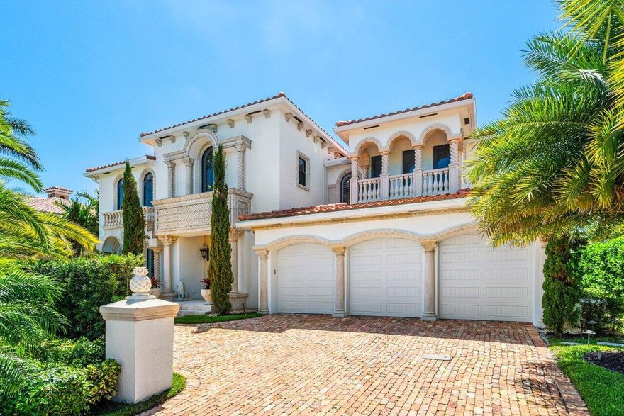 Set along the scenic Intracoastal Waterway, this stunning 4 bedroom, 5.5 bathroom smart home seamlessly combines timeless Mediterranean architecture with the ease of modern living. Step into the elegant foyer adorned with statement chandeliers and be welcomed into a thoughtfully designed space that exudes both charm and innovation. At the heart of the home lies a fully renovated kitchen outfitted with top-of-the-line appliances, including a Wolf gas range, Sub-Zero refrigerator and oversized island--perfect for culinary enthusiasts. The well-planned split layout offers ensuite bedrooms, ensuring privacy and comfort.  Enjoy wellness and convenience with a fully equipped private gym, perfect for staying active without leaving home.  Step outside to an inviting pool area, ideal for