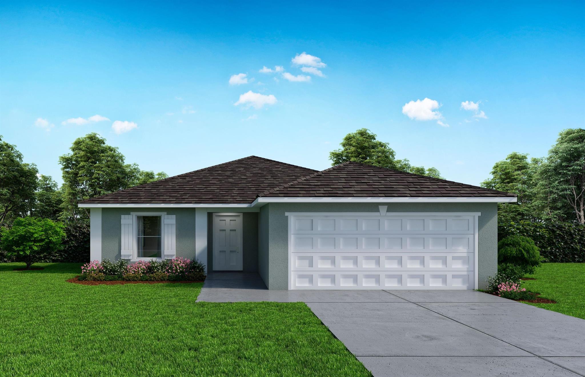 BRAND NEW HOME!! READY NOW!! MOVE-IN READY! Introducing the Queen B with stone front, this four-bedroom floor plan is from our Value collection. Designed for privacy and comfort, this home features three bedrooms on one side while the Owner's Suite is situated on the other side. As you enter through the foyer, you'll notice the Great Room and Dining Area offers a seamless flow and abundant natural light from the sliding glass doors leading to the backyard. The kitchen, positioned at the back of the home, is conveniently adjacent to the dining room. With ample counterspace and cabinets, it provides the perfect setting for culinary endeavors and storage of all your essentials.