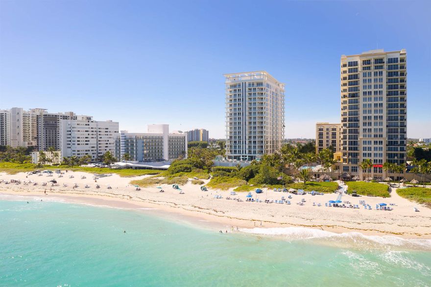 Experience the pinnacle of coastal luxury - a rarely available furnished 3BR/3BA rental in the prestigious oceanfront VistaBlue on Singer Island. This corner-unit condo offers panoramic ocean and Intracoastal views, Italian porcelain floors, Poggenpohl cabinetry, quartz countertops, and Miele/Subzero appliances. The open layout includes a wraparound balcony, walk-in closets, and a spa-like bath with freestanding tub. Enjoy resort-style amenities including a concierge, private beach, pool terrace, gym, sauna, and wine bar, all in a boutique, private building with no other current rentals. Just minutes from shops, dining, and boating, this is Singer Island's most exclusive beachfront opportunity.