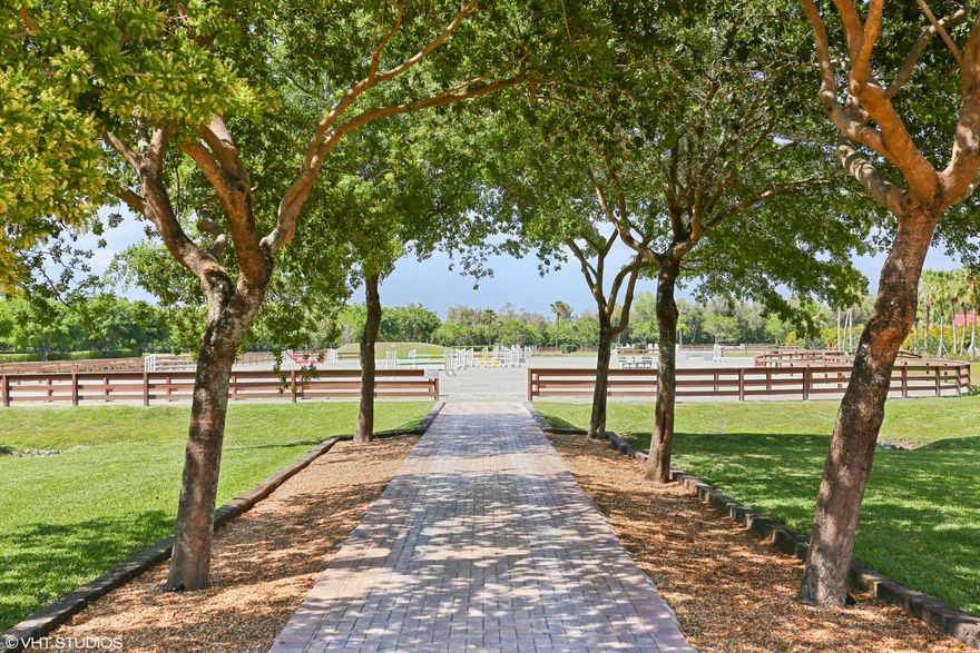 Fly Suppression System,Security camera system,Fire monitoring system, 60,000 sq ft Derby field, 46,000 sq ft sand arena, Gallop track, Belebro covered walking machine, Viewing Gazebo,Treadmill pad wth electric hook up, 24 stalls, 12 paddocks with 5 foot fences (new in 2012), 3 Hay/Equipment  barns, Well system, New irrigation installed, Gated, Updated Electric a plumbing throughout