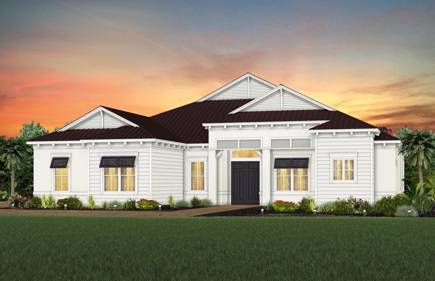 Start 2024 out in your Brand new DiVosta home in the highly sought after area of Jupiter.  Community boasts 1+ acre homesites. This single-story Oakley home includes gorgeous finishes like zero-corner slider- bringing the outdoors, inside. Loads of natural light throughout home. Engineered hardwood and tile floors. This home is open concept with ease for entertaining your guests. Gourmet kitchen includes Kitchen Aide Gas cooktop, 3 ovens and Built-In Refrigerator. Prime location just 5 miles to the beach, surrounded by world-class golf, boating fishing, shopping, hiking and biking trails, EZ access to major highways and just 25 minutes to PBIA. Act now to receive up to $50K in credits towards the purchase price or towards Closing Costs.