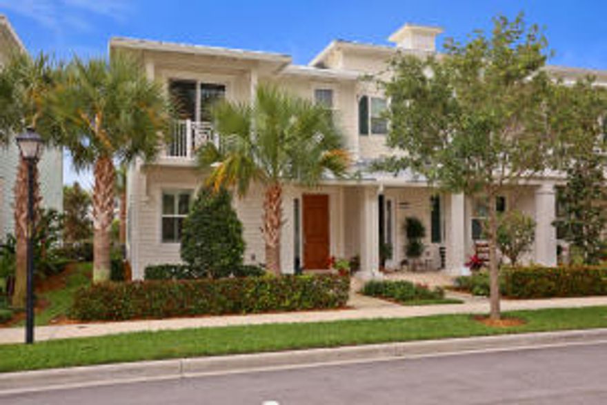 1318 S Jeaga Drive is a beautiful 3 bedroom 2 1/2 bath town home located in Mallory Creek at Abacoa. The kitchen features extended wood cabinets, beautiful back splash and stainless steel Whirlpool Gold appliances. Flooring includes large diagonal tile's in the down stairs living area and plush carpeting upstairs. Both full baths have been beautifully upgraded featuring wood cabinetry and slider shower doors. Hurricane impact glass through out including the sliders upstairs. Aggressively priced.
