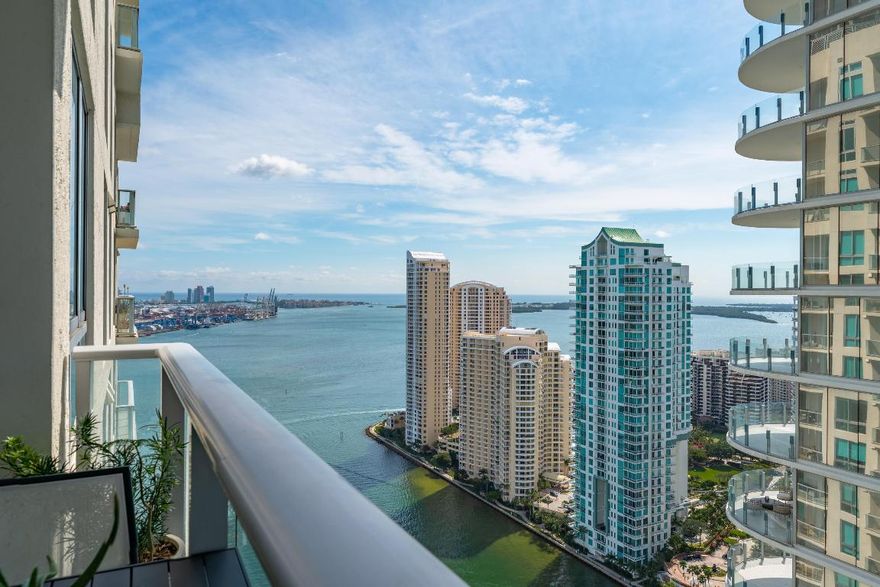 Furnished 2BD/2BA at Met 1 with Biscayne Bay and skyline views. Residence features floor-to-ceiling impact windows, modern style kitchen with stainless steel appliances, split-bedroom layout, walk-in closets, and a private balcony. Enjoy resort amenities including, fitness center, spa, business center, and 24/7 security. Prime Downtown Miami location steps to Bayfront Park, Whole Foods, dining, Metro Mover, and I-95. Two assigned parking spaces included.