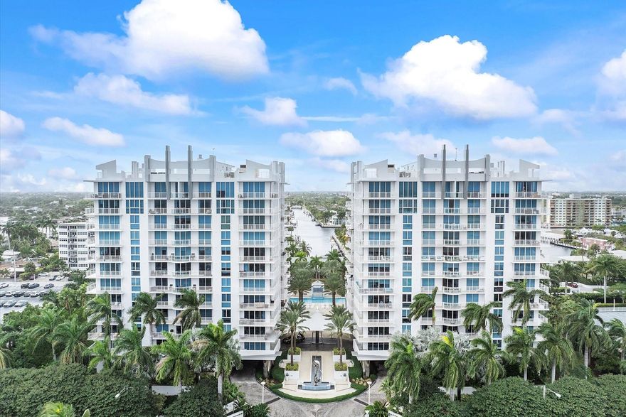 Exclusive 24/7 concierge community of Sapphire in Fort Lauderdale. Enjoy luxury living with convenient access to the Intracoastal and oceanfront beaches. Relax on the 9th-floor balcony with sweeping views of the water, city skyline, and stunning sunsets. The primary suite features a walk-in closet, balcony access, and a spa-inspired bath. Flex space for office.  The kitchen is appointed with stainless steel appliances and a striking waterfall marble countertop. Ownership affords private beach club membership with tennis, pickleball, and golf privileges. Relax with resort-style amenities; pool, spa, sauna, state-of-the-art fitness center, cabanas, business center, valet parking, and more. Ideally located close to the beach, dining, and entertainment.