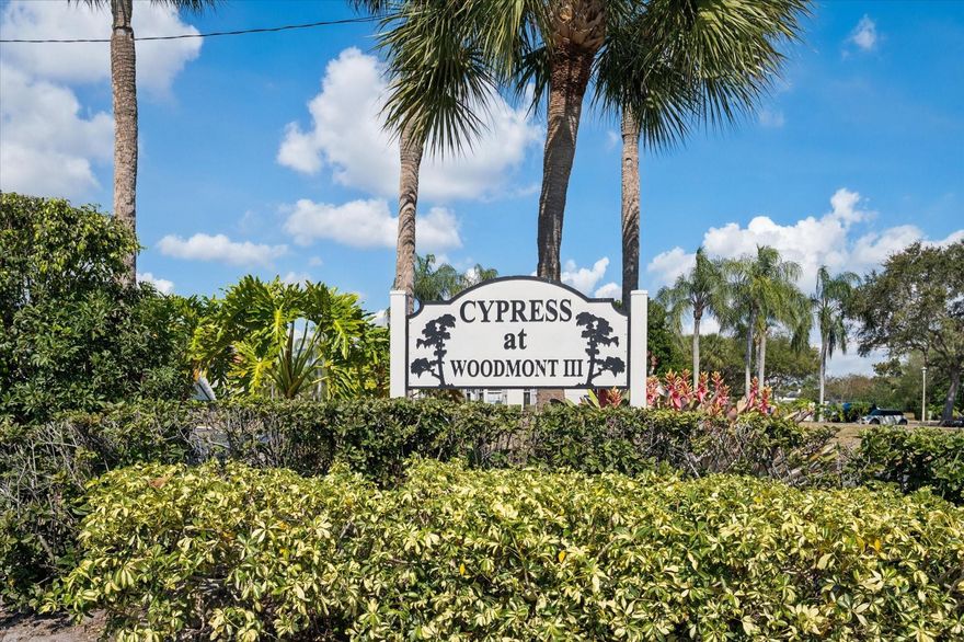 Come see this 2-BR, 2-BA condo that has NO RENTAL RESTRICTIONS and ALL AGES ARE WELCOME! This unit has a ton of natural light with a pool/garden view. Only one owner ever! Unit includes washer/dryer and can be sold as furnished or unfurnished.  There is a storage locker and ample guest parking! Cypress at Woodmont III has well maintained amenities in a peaceful neighborhood setting.  It's in a great location near shops, restaurants and easy access to major highways. This unit could be a great investment property as well as you are able to lease out immediately. Family friendly community! Easy to show!