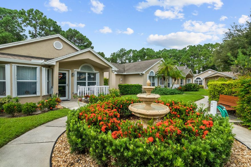 Discover the potential of this inviting 2/2 villa in King's Isle 55+ community. Recent updates include new bedroom flooring and a fresh interior paint, providing a blank canvas for a new owner to infuse their personal style and touches. Situated in the heart of St. Lucie West, this prime location offers easy access to shopping, interstates, hospitals, and dining, ensuring convenience in everyday life. Within the community, residents can immerse themselves in a vibrant array of amenities, from tennis and pickleball to bocce, card games, and a variety of clubs catering to diverse interests. This villa represents the perfect opportunity to create a customized, comfortable, and active retirement lifestyle.