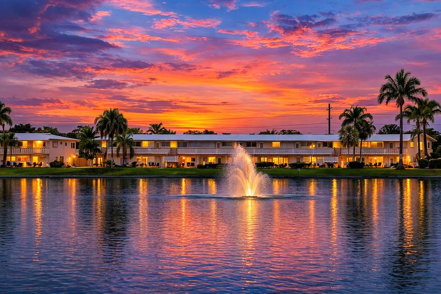 Furnished ground floor one bedroom residence in the active lifestyle community of Rolen Lake Gardens in Hallandale Beach offered. This well maintained unit features a bright living area with tile and wood flooring and flexible living space enhanced by a Murphy bed. The kitchen includes electric range microwave dishwasher and refrigerator along with generous storage including a large closet uncommon within the community. An in unit washer adds convenience compared to many similar units. Residents enjoy landscaped grounds lake views pool clubhouse and seasonal community activities. The unit is offered furnished as shown. Association approval required. Community is 55+. Seasonal rentals permitted October through May with minimum one month and maximum six months.