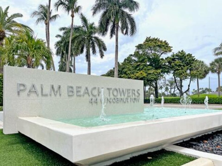 This stunning condo is located in the highly desirable Palm Beach Towers. Two apartments were combined creating a  large 2 Bed /2 Bath.  Recently fully renovated/redesigned with quality finishes and furnishings,  new kitchen, appliances, new bathrooms, and flooring throughout, professionally designed built-in closet in the master bedroom. Located on Cocoanut row, this resort style building offers full amenities in the heart of town. Enjoy concierge service, an olympic sized pool with beautiful intracoastal views, fitness center, library, card room, on site gourmet Restaurant 44, hair salon, valet parking and more, this glamorous condominium is just steps away from the finest shops and restaurants that Palm Beach Island has to offer.