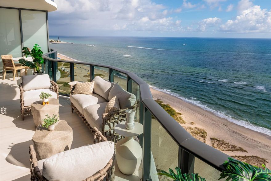 Elegantly furnished and designed, high-end oceanfront Lower Penthouse residence in the new luxury Condominium Casamar Pompano Beach. Live like you're on vacation with world-class /resort-style amenities including golf simulator, Pickleball courts, beach side and sunset pools and jacuzzi's, fitness center, billiards, media lounges, 24/7 concierge and valet service and stunning ocean views from every room. Available for annual/12 month, 6-month, or 4-month seasonal lease starting April 1, 2026. The den has been converted into a private bedroom with a queen sleeper sofa, desk, and closet. Additional features include custom built-in closets, bar, fireplace, picture-frame TVs, and much more.