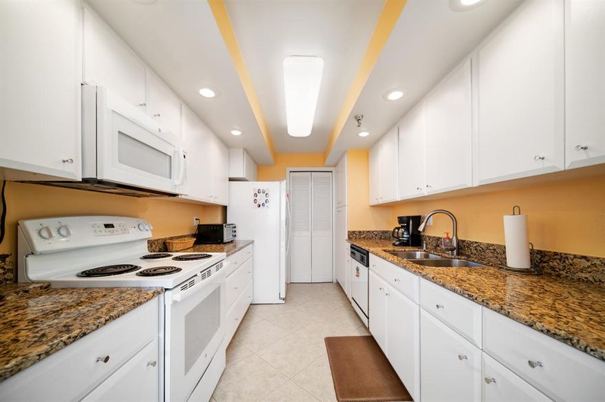 Renovated 1BR 1.5 BA apartment with expansive water views, tile floors through out, impact windows and doors, and a large balcony, perfect for entertaining friends, and family. Porta Bella East offers many amenities such as tennis courts, fitness facilities, boating accommodations ($2.50 per ft), and resort style pool overlooking the intracoastal. The manicured lush green landscaping, and tranquil banyan tree canopies all overlooking the intracoastal make Porta Bella truly a one of a kind residence. Visit PortaBellaEast.com for more information.