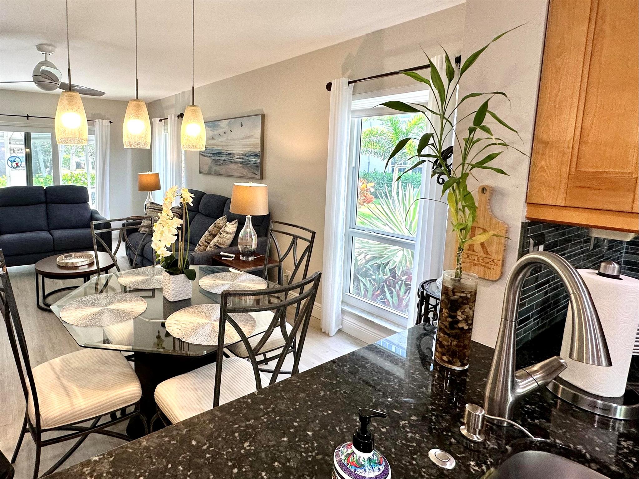 Welcome to TIERRA DEL SOL a beautifully maintained 55+ community ideally located just minutes from the beach, top restaurants, & shopping in East Boca Raton. This newly furnished, turnkey 2-bedroom, 2-bath corner unit on the first floor is filled with natural light and completely move-in ready. The kitchen and bathrooms have been tastefully remodeled, and the home features impact windows throughout for added peace of mind. Whether you're seeking a seasonal retreat or year-round residence, this bright and stylish home offers comfort and convenience in one of Boca's most desirable locations. The community boasts a sparkling Olympic-size pool, relaxing spa, and a meticulously kept setting. With nothing to bring but your clothes this is an exceptional opportunity & an unbeatable value.
