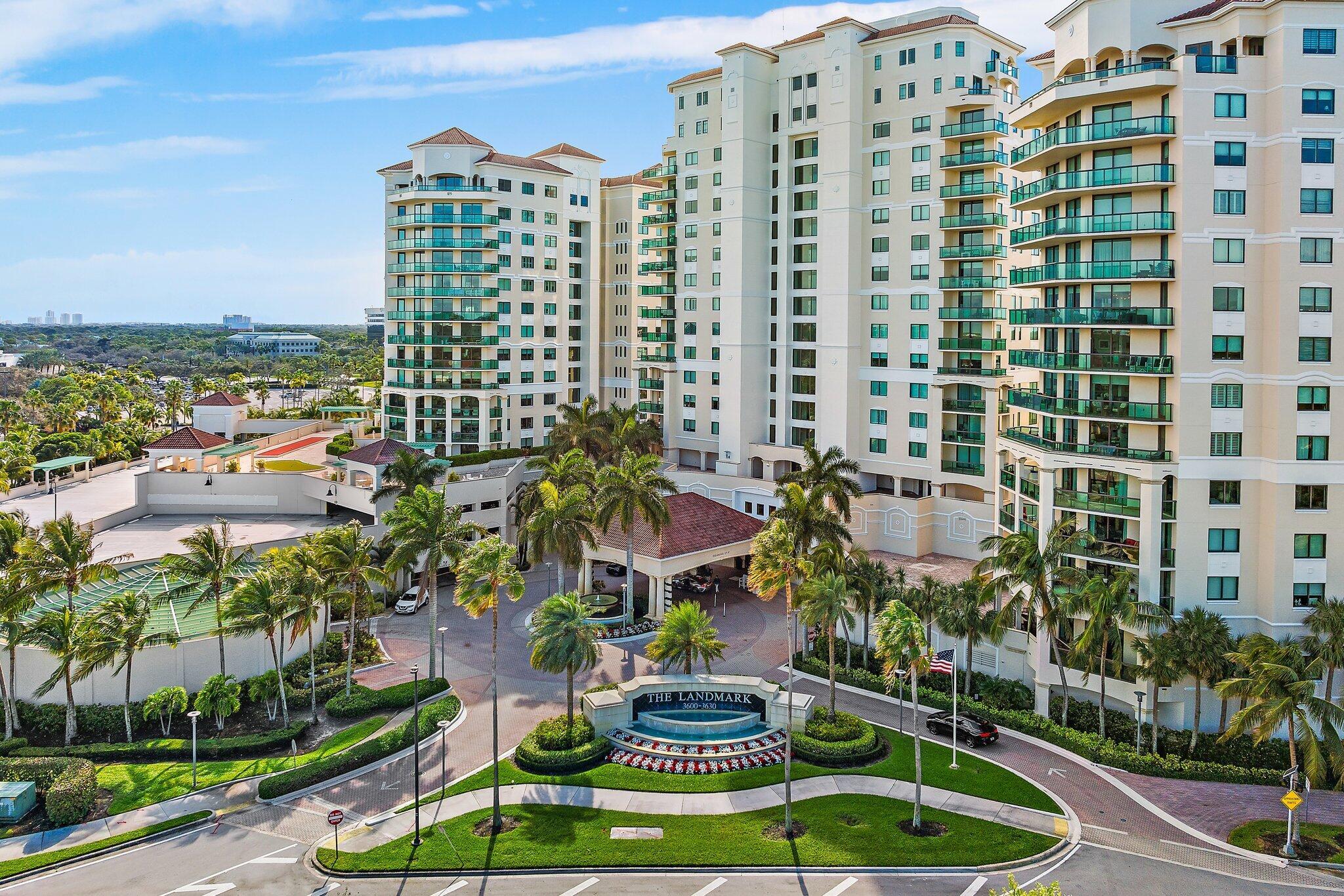 Looking for a financially & structurally sound condominium? The Landmark is fully reserved; Structural Integrity Reserve Study (SIRS) completed & fully reserved, and Concrete Restoration finished with no assessments! The Landmark is NOT in a flood or evacuation zone. This home features stunning 36x36 off-white porcelain floors, electric shades, and a private balcony with a tranquil, green view. Enjoy a spacious, light-filled living area and split-bedroom layout. Amenities: 24 hr. valet & front desk, concierge, saltwater pool & more. Located in the epicenter of the Palm Beach Gardens/Jupiter area with fine & eclectic dining, world-class shopping at the Gardens Mall, Whole Foods, LifeTime Fitness, entertainment and more. 10 min to pristine Juno Beaches, 20 min to PBIA. Luxury and location!