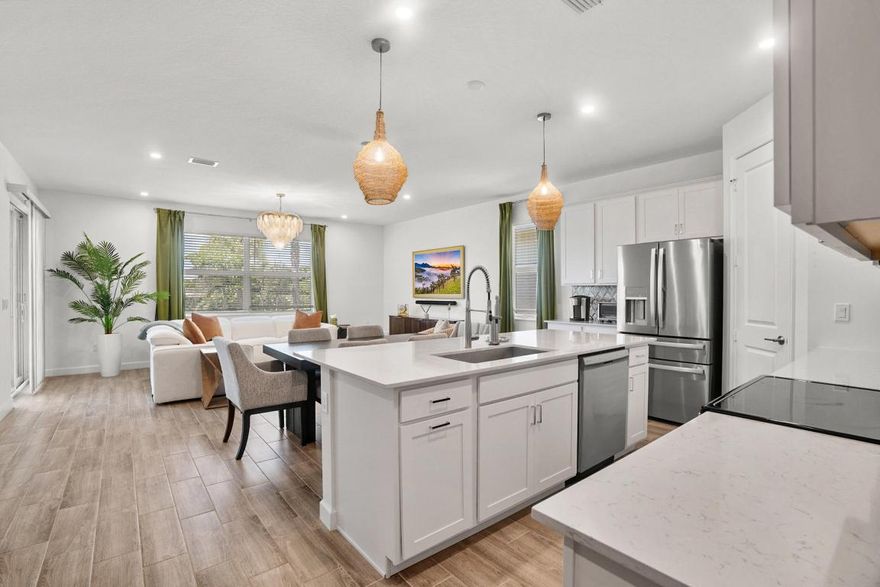 Over 50,000 in upgrades and furniture. Turn-key furnished. Spectacular model perfect Magnolia, one-story, walking distance to the brand new clubhouse, pool, tennis, pickleball, exercise room and many other activities. Upgraded refrigerator, lighting system, sound system, upgraded closets, pantry and laundry room.