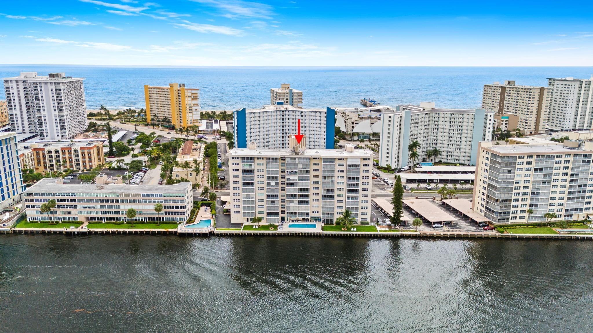 Watch the boats from your private screened in balcony! Spectacular East/West corner unit with direct intracoastal and ocean views from almost every room. Light and bright with all impact windows and sliders! Spacious living area with open kitchen/living room. Updated kitchen with granite tops and stainless steel appliances. Primary and secondary bedrooms both offer beautiful intracoastal views and walk in closets. Remodeled bathrooms along with modern furniture throughout make this furnished unit the perfect choice for someone wanting to enjoy all that Pompano Beach has to offer- Beach access, shopping, restaurants, golf and the pompano pier!! Complex offers a heated pool, community laundry on each floor and an assigned covered parking space. This unit if fully furnished.