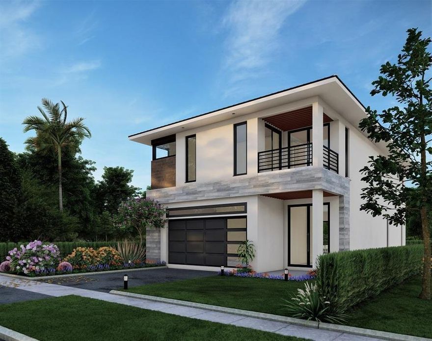 You will be amazed walking into this Stunning Modern Pre-Construction Home in Osceola Park -SISTER home available at 302 SE 5th St. RX-10798139 also!!   Consisting of 5 Bedrooms, 4 Baths. 4120 Sq ft of living space with soaring 12ft ceilings and 8ft custom solid core doors, Pivoting front door and oversized windows. Full sleek designer packages including multi color custom cabinetry, Thermador Appliances and Panel Ready Refrigerator. Elegantly appointed modern baths with floating cabinets and frameless shower doors.  4 bedrooms, Loft and full laundry room is located on the 2nd level, Guest/ Den located on the main level. Enjoy relaxing on one of the two balconies overlooking the heated saltwater pool and Summer Kitchen. Completion on track for mid-end of December 2022Osceola Park is