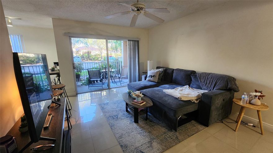 First floor condo. Rarely available 1 bedroom 1 bath, wall to wall ceramic tiles, no carpet. Kitchen updated! Master has a huge walk in closet and separate vanity. Washer and dryer in the unit. Riviera Palms offers many amenities including exercise room, pool, spa, tennis, dog walking trail and much more.