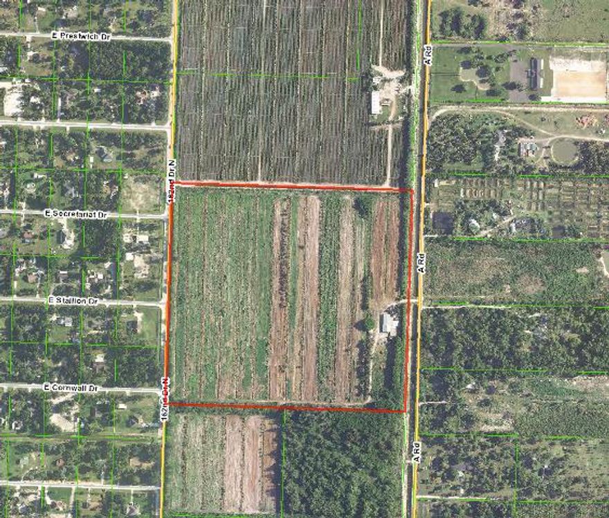 Property currently used as a nursery, is cleared, has irrigation ditches and a permitted pump that will stay, 
Also utility steel building on site, used for packing vegetables.
Inner roads through entire property, excellent growing soil, there is NO muck on the property, no wet lands.
currently have access on A Rd, can have access also on 162nd Dr. N.