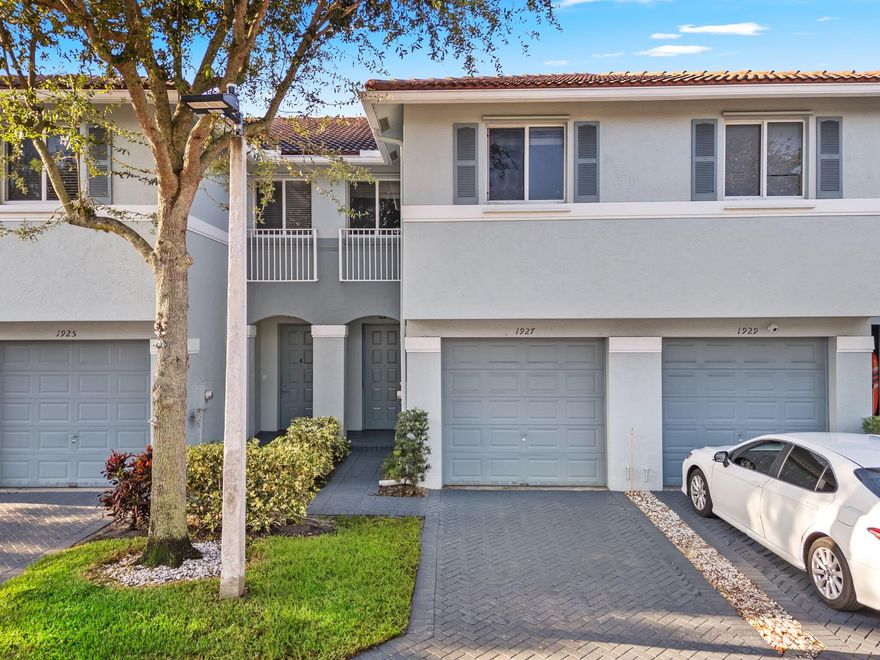 Now available for rent! 1927 Alamanda Way is a 3BR/2.5BA two-story townhouse in a gated Riviera Beach community just 4.2 miles from the ocean. This home features an open living area, upstairs laundry, and a spacious primary suite with a walk-in closet, soaking tub, and separate shower. Enjoy tranquil lake views and the community pool only steps away. The neighborhood offers 24/7 security, on-site management, an Olympic-style pool, fitness center, clubhouse, full kitchen, event space, and fenced playground. Move-in ready.