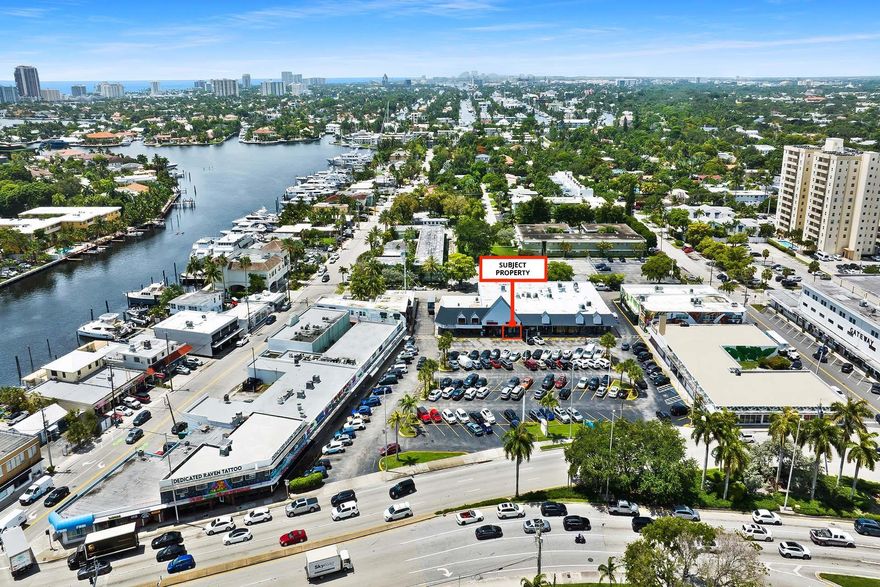 We are proud to offer for lease a centrally located 1,191 SF space at the Gateway Shopping Center. The center is conveniently located on Sunrise Blvd & US-1 and at the entrance to Victoria Park and next to Flagler Village and Downtown Fort Lauderdale. The space features high ceilings, signage and visibility to 60k vehicles per day (DOT) and ample natural light. The plaza has been renovated with impact windows and doors, ample on-site and street parking, and vibrant art murals. With established co-tenants the center features a great combination of foot traffic and some of the highest vehicular visibility and access in the city, a great combination for business. Some of the recent Tenants include a celebrity food network chef, ZenVida Yoga and Wonderland boutique.