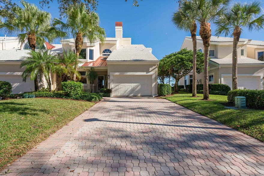 Absolutely THE BEST panoramic waterfront and golf course views on scenic Eagle Drive. This lovely Harbor Home with 3rd bedroom/den option speaks ''stay and play'' on the 16th fairway. Casual living to a spacious floor plan with numerous upgrades. Pristine modern white kitchen; ample built-ins for new surround sound TV system. Renovated bathrooms and buffed travertine and wood floors. Full impact glass windows/sliders (seller pd. assessment) extra wide driveway and paver patio - added perk for this special first-floor unit. Coveted Sports membership. Azek dock/lift #107A - potential approval of up to 40ft. vessel. Add an expanded wing for dock box or date night grilling! Lifestyle Platinum club, 65-slip ultra-luxe marina, spa, wellness & golf performance center, dining venues and more.