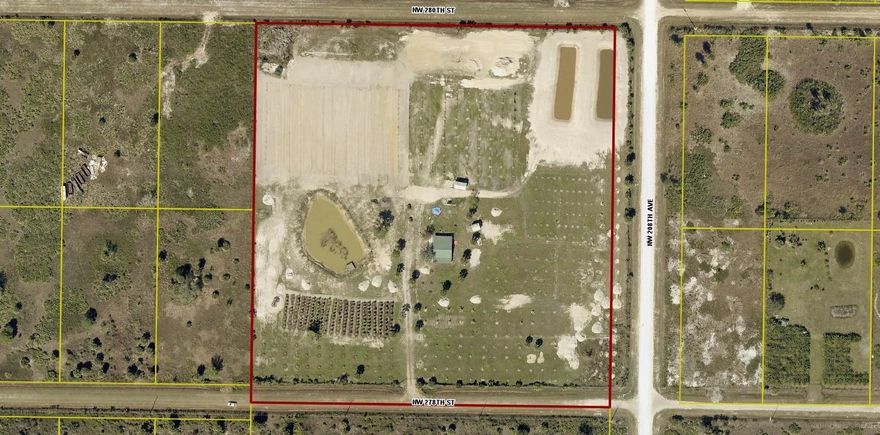 Fully operational 10-acre agricultural property in Okeechobee, Florida. This property is set up as an active agricultural operation and includes full perimeter fencing and an underground irrigation system that services all planted trees. Current fruit production includes papaya, mango, sugar plum, banana, and coconut. Additional features include three stocked fishponds, a large pole barn, two wells, separate bathroom facilities, and multiple outbuildings including a shed and office. A Kubota tractor and gas-powered golf cart are included in the sale. Internet service is available through Hews. This property offers established agricultural infrastructure suitable for continued farming, investment, or private use. A mobile home can be added for an additional fee; inquire for details. The property also includes a large pole barn, two wells for reliable water access, separate bathroom facilities, and multiple outbuildings including a shed and office, providing plenty of functional space for day-to-day operations. This offering is further enhanced by the inclusion of a Kubota tractor and gas-powered golf cart, making farm management and transportation convenient and efficient. The property also has internet service provided by Hews, allowing you to stay connected while working remotely in a peaceful rural environment. With its established infrastructure, producing fruit trees, and valuable agricultural enhancements, this farm is truly a turnkey opportunity for farmers, investors, or anyone seeking a productive agricultural property in Okeechobee. Don't miss your chance to own this exceptional 10-acre tropical farm, fully equipped and ready for the next owner to enjoy and expand.